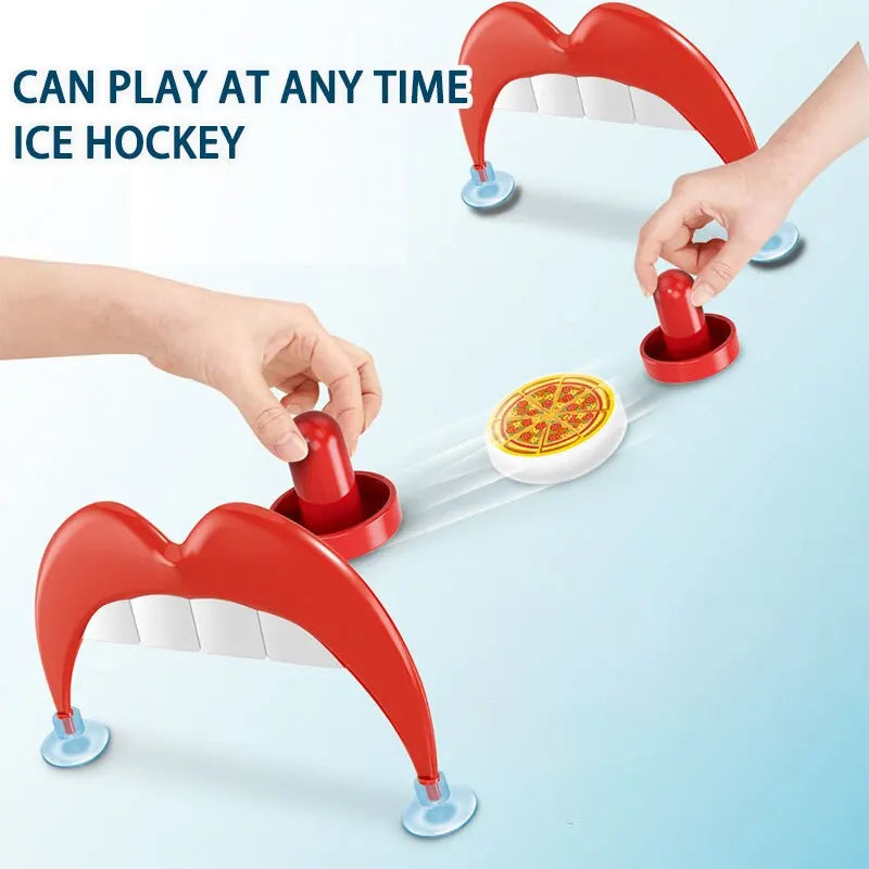 Desktop Pizza Ice Hockey Toy