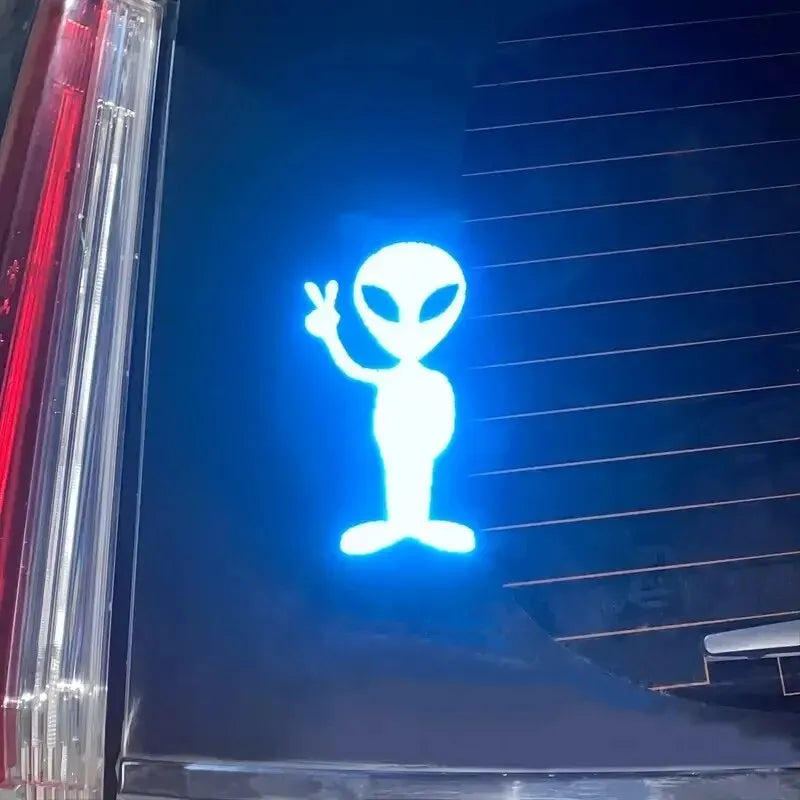 1pcs Alien Shaped Reflective Stickers