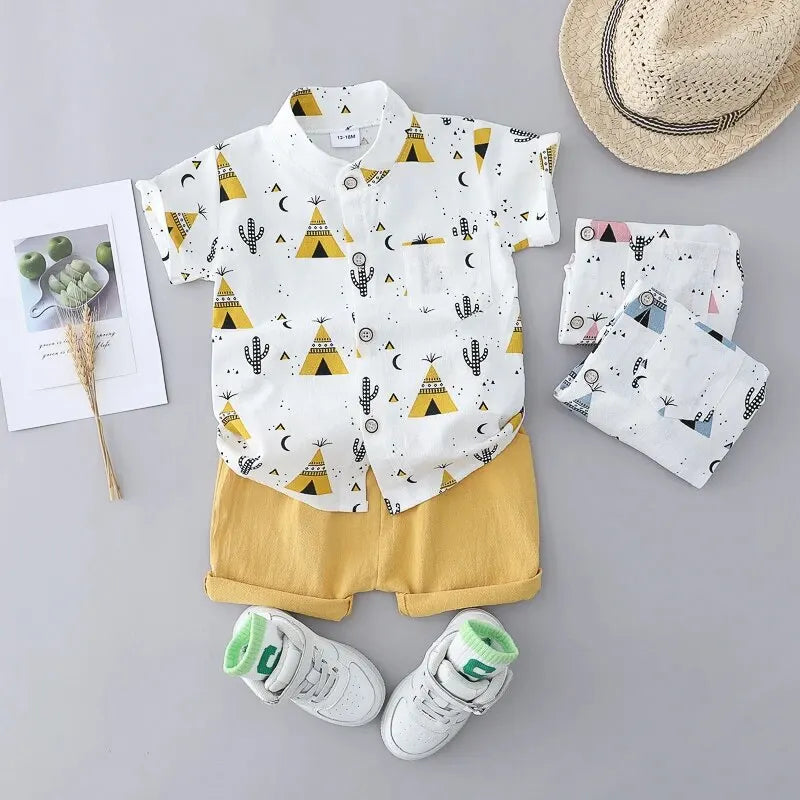 Summer Full Print Kids Outfit