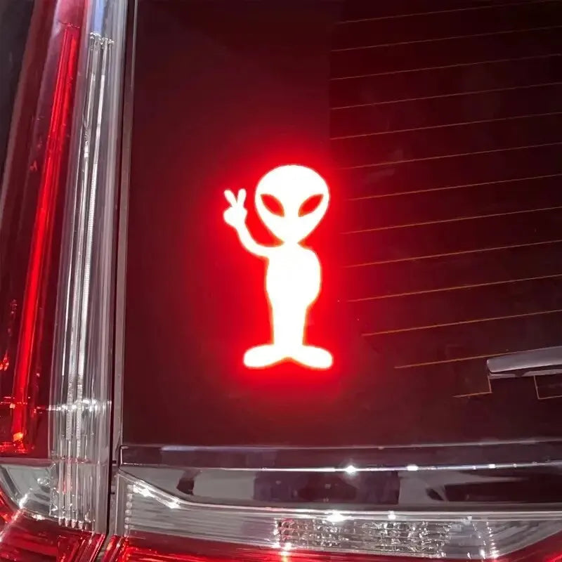 1pcs Alien Shaped Reflective Stickers