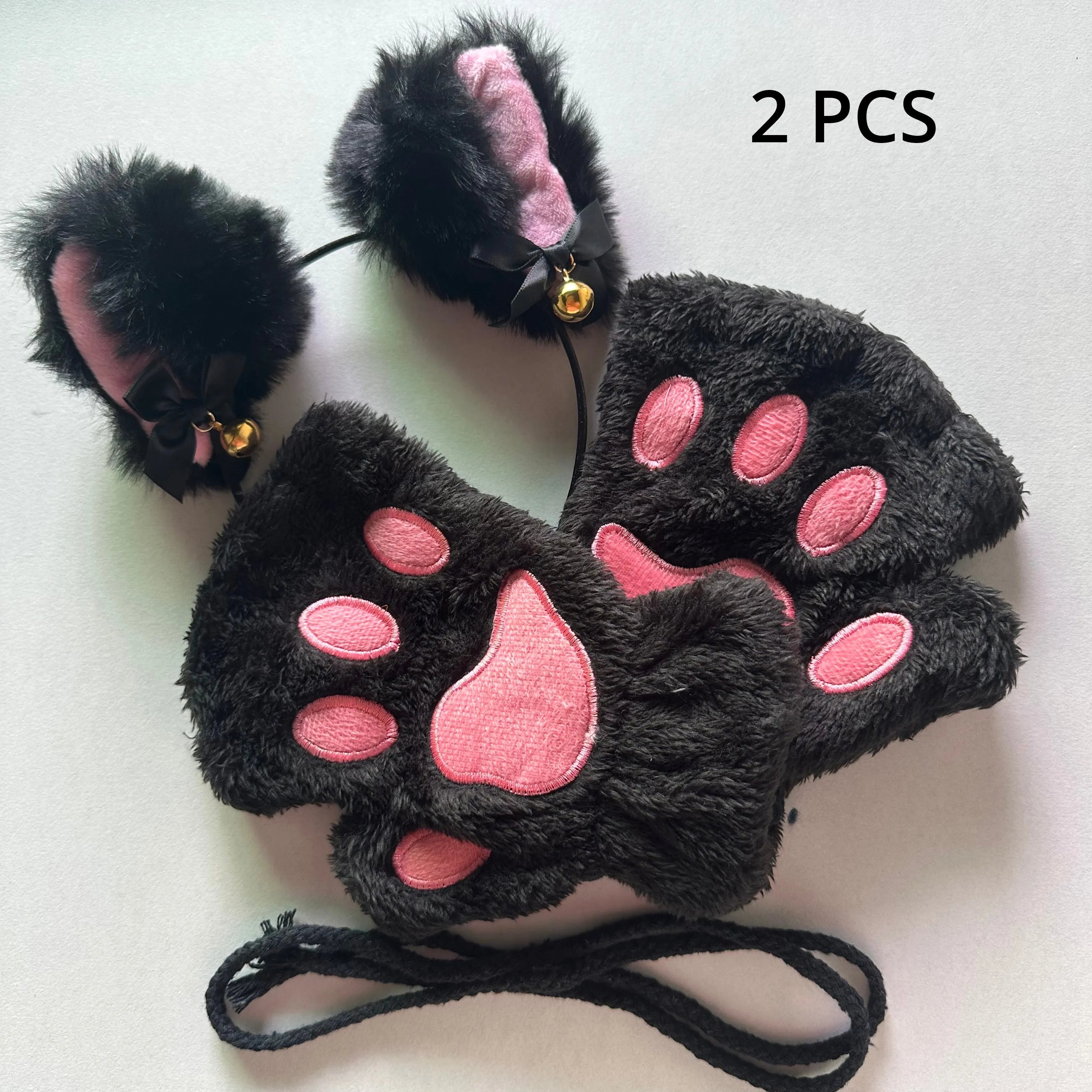 2Pcs Sets Cat Paw Gloves