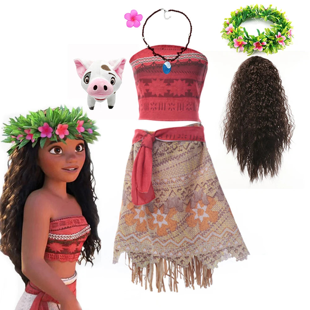 Princess Moana Party Dress Set