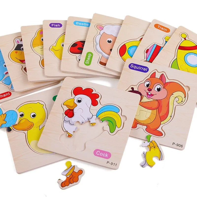 Wooden Animal Puzzle Toys