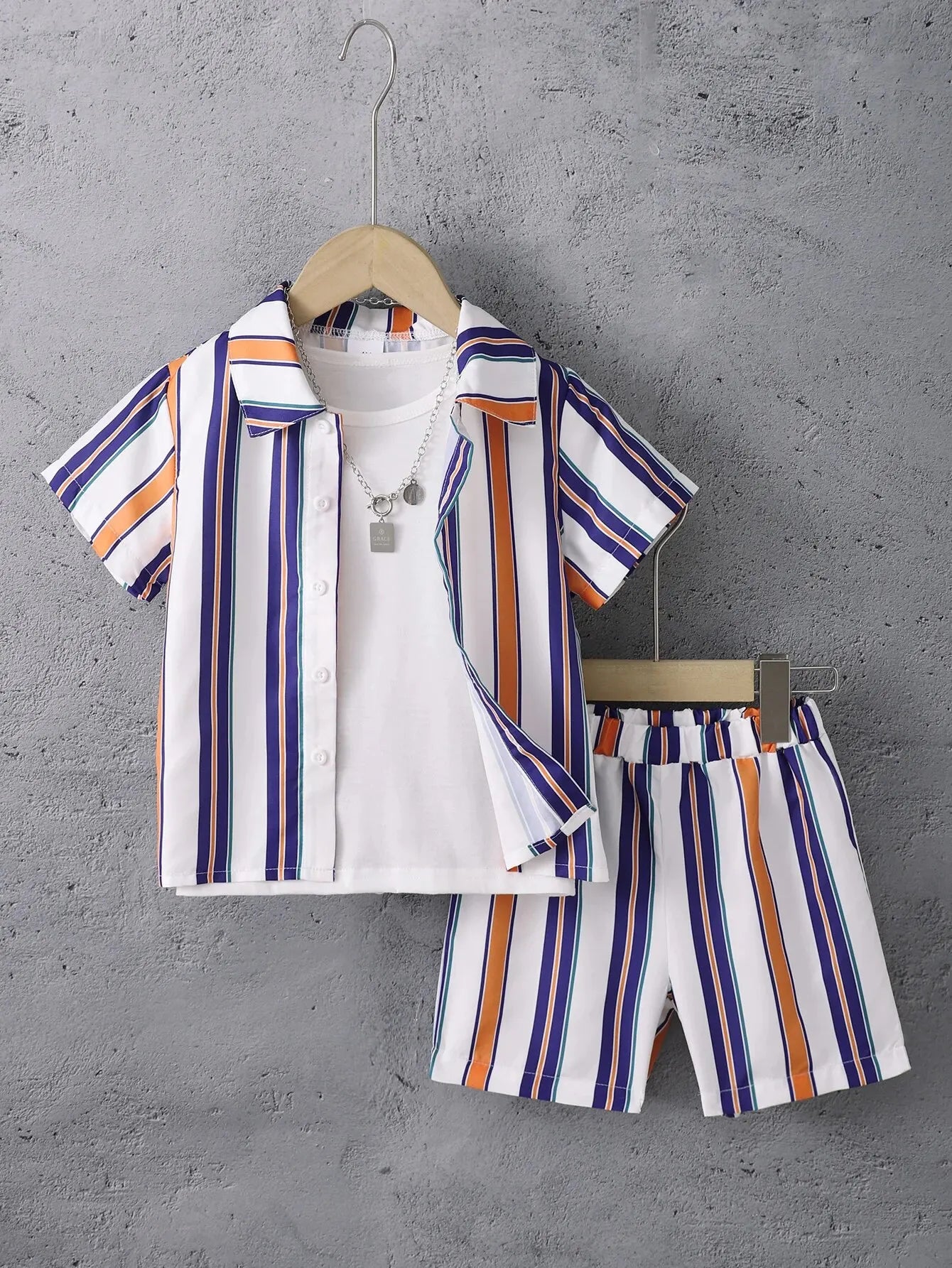 Boys Summer Striped Suit