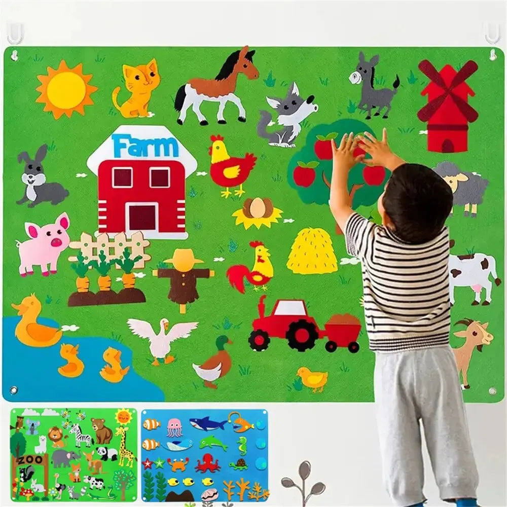 Montessori Animal Felt Board Set