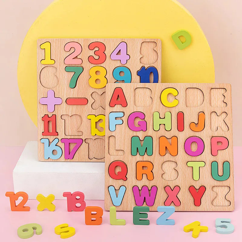 Alphabet Number Wooden Puzzles