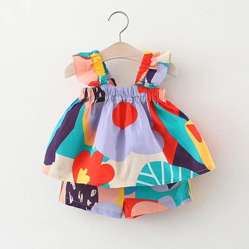 Summer Floral Baby Girls Outfit
