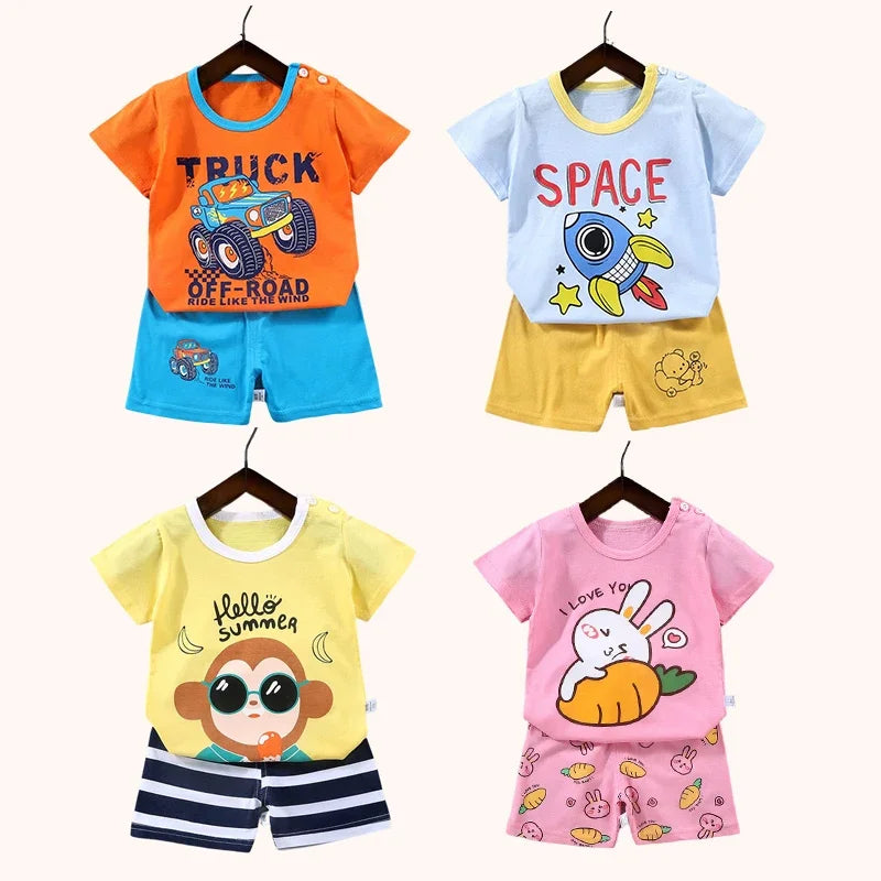 Children's Summer Cotton Clothing Set