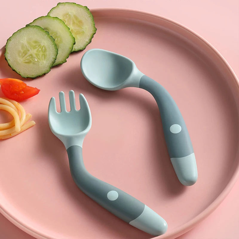 Silicone Spoon Fork Set For Baby
