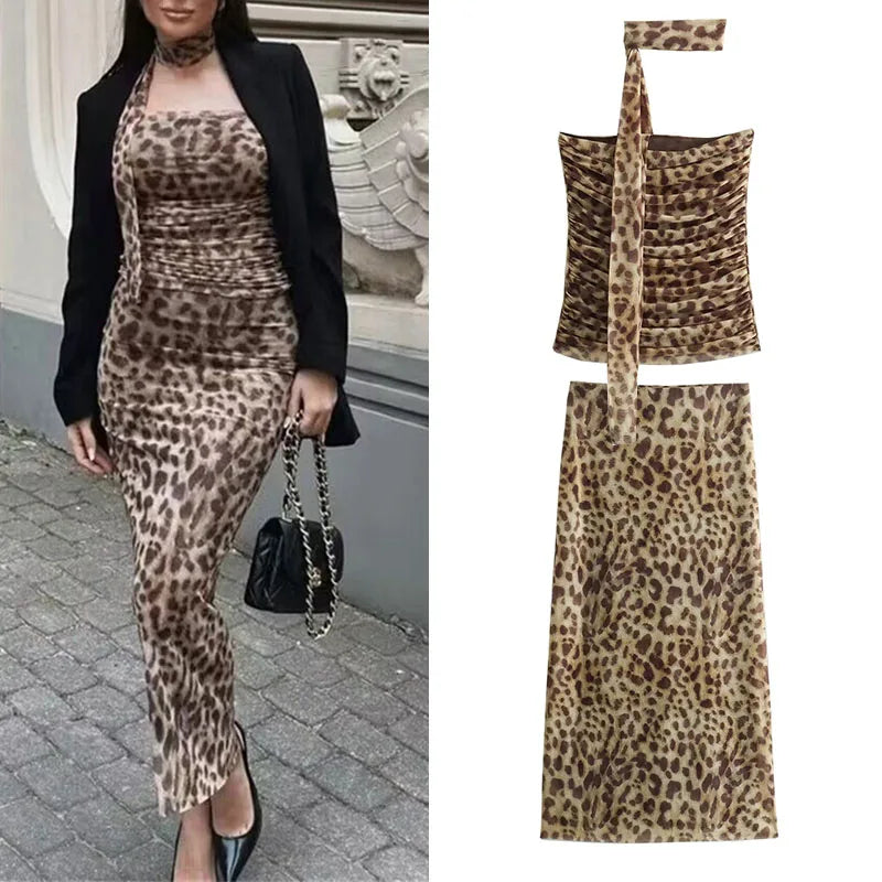 Leopard Print Woman Summer Top